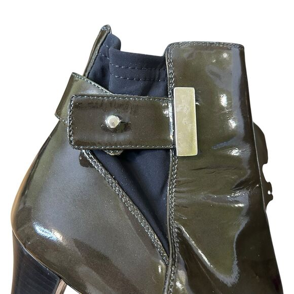 Aquatalia Rogue Royale Ankle Boot Patent Leather Italy Green Size 9 Waterproof - Picture 10 of 16